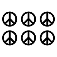 Small Peace Symbol Vinyl Decals set of 6 Peace Sign Stickers Sheet