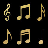 6 Small music notes Vinyl decals phone case laptop car stickers