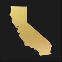 California State Outline Vinyl Decal Car Window Laptop Sticker