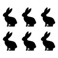 Bunny Decal Vinyl decals phone case laptop car set of 6 Rabbit stickers