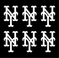 NY Mets New York MLB symbol Vinyl Decal Cup Window set of 6 small Stickers