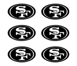 San Francisco 49ers Football NFL Vinyl Decals cup phone small Stickers Set of 6