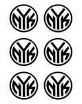 6 Small New York Knicks symbol Vinyl Decal NYK Laptop phone helmet Sticker