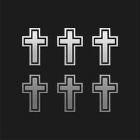 Christian Cross Vinyl Decals Stickers Set of 6