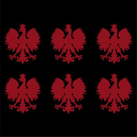 Small Polish Eagle set of 6 Vinyl Decals Phone Polska Eagle Stickers Sheet