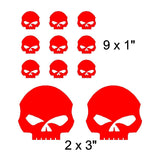 Willie G Style Skull Vinyl Decals Stickers Set