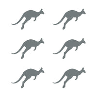 Kangaroo Vinyl Decal Car Window Laptop Silhouette Sticker set of 6