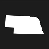 Nebraska state Outline Vinyl Decal Car Window Laptop NE Sticker