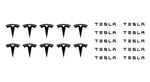 Small Tesla Logo Vinyl Decals Stickers Set