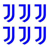 Juventus Decal Socker Vinyl Decals Stickers small Set of 6