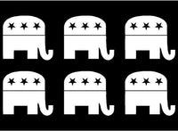 Small Republican GOP Elephant Phone laptop Vinyl Decal Sticker set of 6