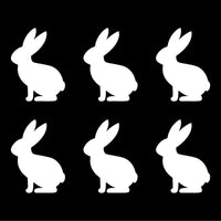 Bunny Decal Vinyl decals phone case laptop car set of 6 Rabbit stickers