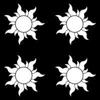 4 Small Sun Vinyl decals car and phone case stickers