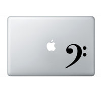 Bass Clef Symbol Vinyl Decal Laptop Guitar Car Window Sticker