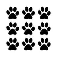 Pet Paws Animal Prints Vinyl Decal Sticker Set of 9