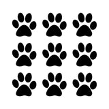 Pet Paws Animal Prints Vinyl Decal Sticker Set of 9