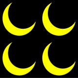 Small moon Symbol Vinyl Decals set of 4 crescent moon Stickers Sheet