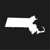 Massachusetts state Outline Vinyl Decal Car Window Laptop MA Sticker