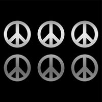 Small Peace Symbol Vinyl Decals set of 6 Peace Sign Stickers Sheet