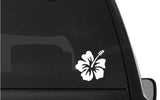 Hibiscus Vinyl Decal Hawaiian Aloha Flower Car Window Laptop Sticker