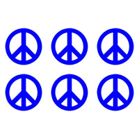 Small Peace Symbol Vinyl Decals set of 6 Peace Sign Stickers Sheet