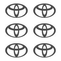 Small Toyota logo 6 Small Vinyl Decals Car 2" 3" Toyota symbol Stickers