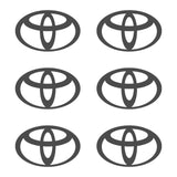 Small Toyota logo 6 Small Vinyl Decals Car 2" 3" Toyota symbol Stickers