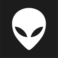 Alien Head Outline Vinyl Decal Car Window Laptop UFO Sticker