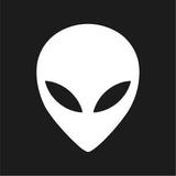 Alien Head Outline Vinyl Decal Car Window Laptop UFO Sticker