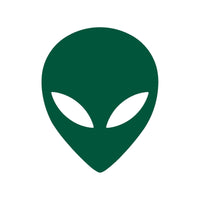 Alien Head Outline Vinyl Decal Car Window Laptop UFO Sticker