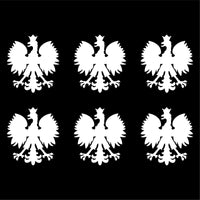 Small Polish Eagle set of 6 Vinyl Decals Phone Polska Eagle Stickers Sheet