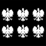 Small Polish Eagle set of 6 Vinyl Decals Phone Polska Eagle Stickers Sheet