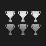 Trophy symbol Vinyl Decals set of 6 Trophy Symbol Stickers set of 6