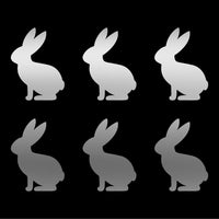 Bunny Decal Vinyl decals phone case laptop car set of 6 Rabbit stickers