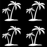 4 Small Palm Trees Vinyl decals car and phone case stickers