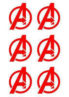 Small Avengers symbol Vinyl Decals set of 6 avengers Stickers Sheet