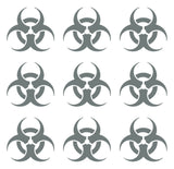 Set of 9 Biohazard Vinyl Decals Car Laptop Stickers