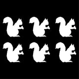 6 Small Squirrel  Vinyl decals phone case laptop car stickers