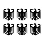 Small German Eagle set of 6 Vinyl Decals Phone German Eagle Stickers Sheet