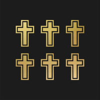 Christian Cross Vinyl Decals Stickers Set of 6