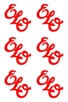 Set of 6 Electric Light Orchestra Band Logo Vinyl Decals Laptop phone Stickers