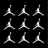 Air Michael Jordan Jumpman Logo vinyl decal MJ Die Cut Sticker Set of 9