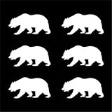 Set of 6 California Bear Vinyl decals phone case laptop car stickers