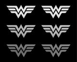 Small wonder woman symbol Vinyl Decals set of 6 wonder woman Stickers Sheet