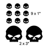 Willie G Style Skull Vinyl Decals Stickers Set