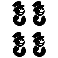 4 Small Snowman Vinyl decals phone case laptop car stickers