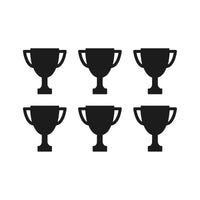 Trophy symbol Vinyl Decals set of 6 Trophy Symbol Stickers set of 6