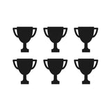 Trophy symbol Vinyl Decals set of 6 Trophy Symbol Stickers set of 6