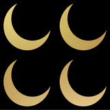 Small moon Symbol Vinyl Decals set of 4 crescent moon Stickers Sheet