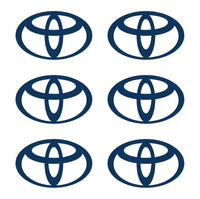 Small Toyota logo 6 Small Vinyl Decals Car 2" 3" Toyota symbol Stickers